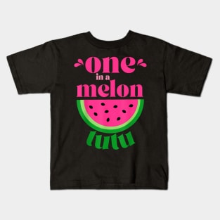 One In A Melon Tutu Watermelon  Family Matching Kids T-Shirt